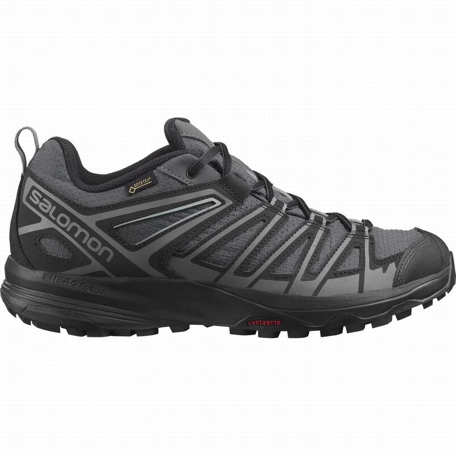 Salomon X Crest Gore-tex Férfi Túracipő Fekete (QXI2880BB)